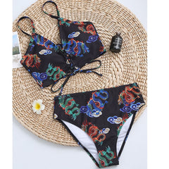 Dragon printed sexy bikini