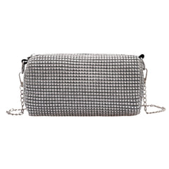Fashion Rhinestone Crossbody Bag Classic Texture Creative Delicate Chic Women Shiny Chain Evening Clutch Shoulder Pouch