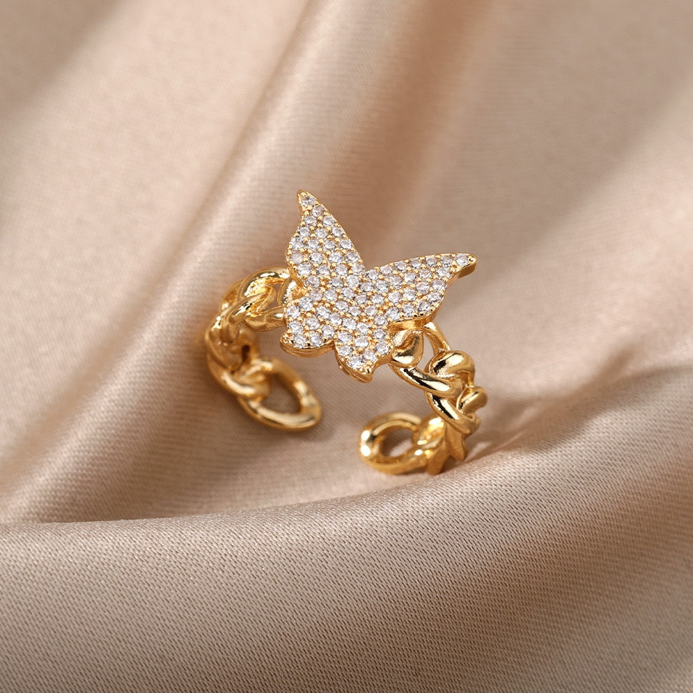 Safiya Lucky Evil Eye Stainless Steel Ring Collection