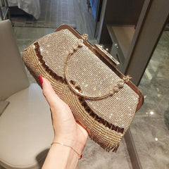 Diamond Clutch Bling Day Gold Purse Handbag