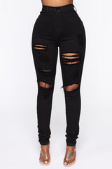 Jenny Black Ripped Jeans