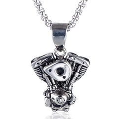 Stainless Steel Motorcycle Engine Punk Pendant