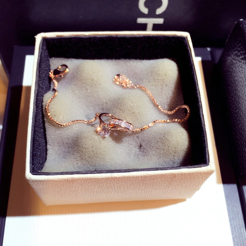 Shine Zircon Buckle Bracelet