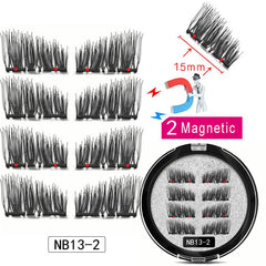 8Pcs Magnetic Eyelashes With 2 magnetic lashes 3D False Natural For Mink Eye lashes Extension Long faux cils magnetique