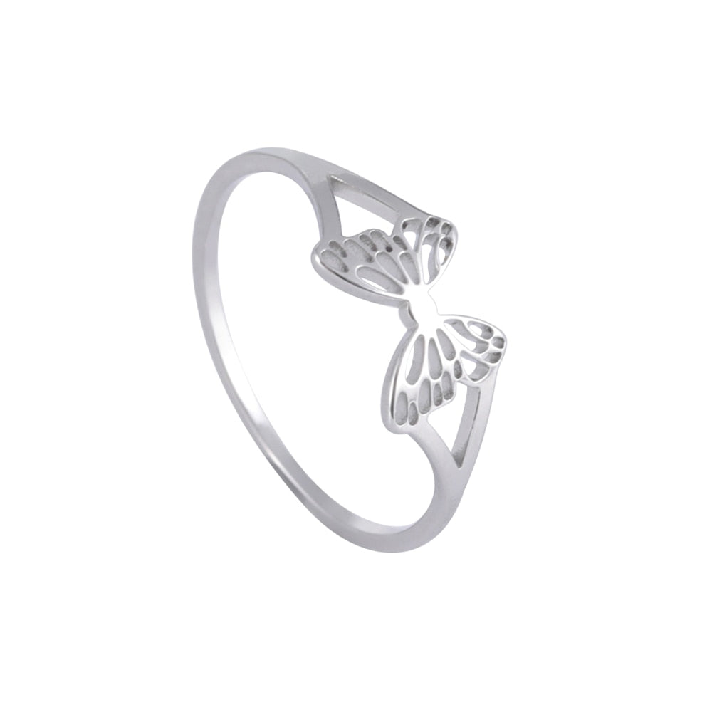 Mariposa Cutout Butterfly Stainless Steel Ring