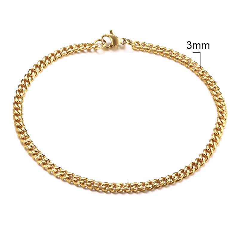 Rocco Chunky Stainless Steel Cuban Bracelet Collection