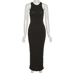 Long Dress Round Neck Tight Dress