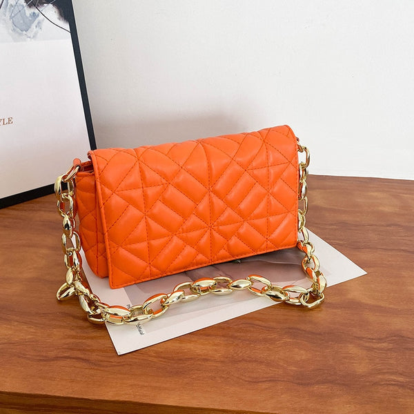 Claudette Plaid Chain Shoulder Bag