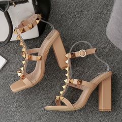Women Sandals 2021 Fashion High Heels Rivet Women Pumps Shoe Women Summer Shoes For Women Footwear Shoes Sexy High-Heeled
