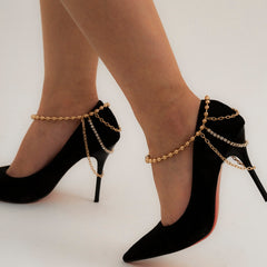 Multilayer Chain High Heel Shoe anklet