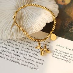 Bracelets Cute Style Balloon Dog Elastic Bracelet Good Luck Round Bead Puppy Bracelet For Women
