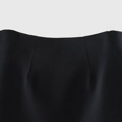 Jillian tassel bodycon black mini skirt