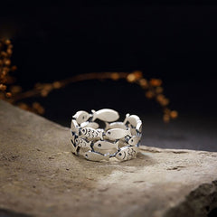 CAOSHI Delicate Fish Rings for Women Metallic Style Finger-ring Statement Jewelry Exquisite Fashionable Design Accessories Gift