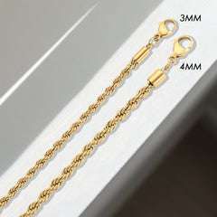 Twisted Rope Chain Bracelet