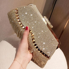 Diamond Clutch Bling Day Gold Purse Handbag