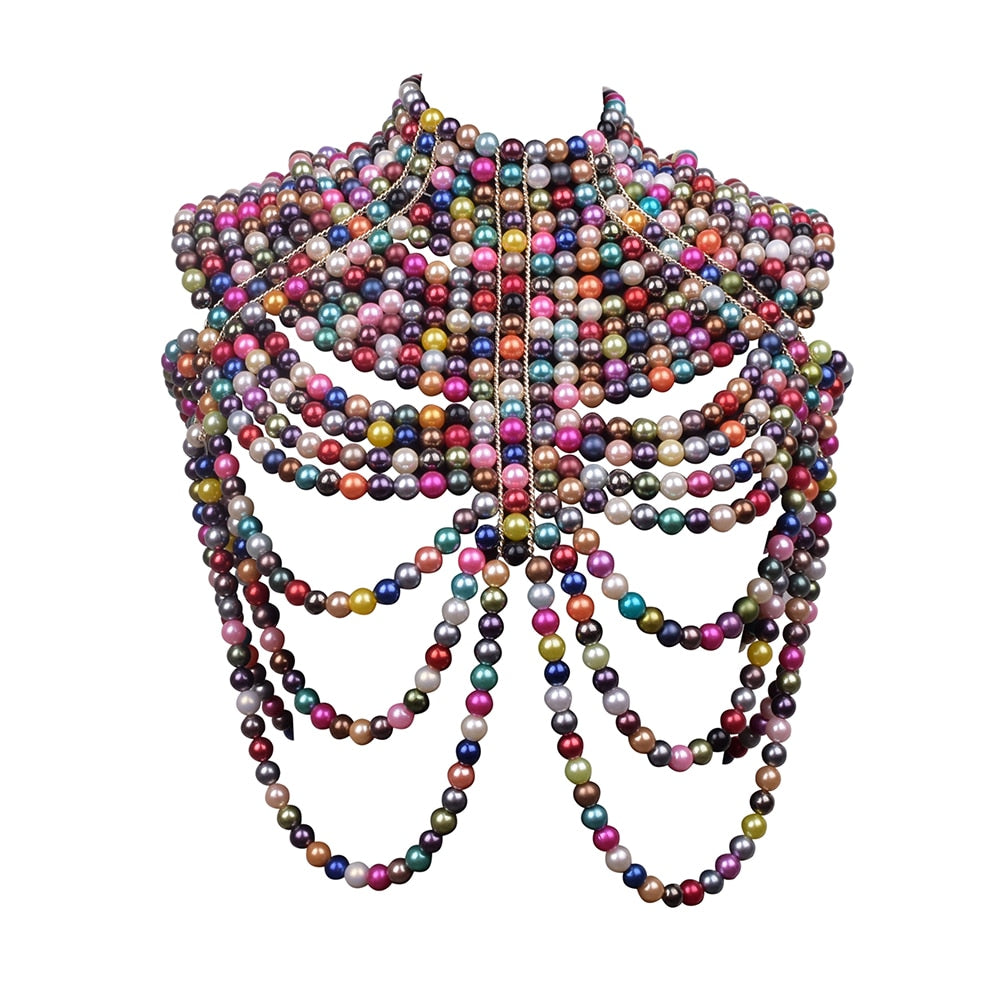 Aurette Pearl-Drape Body Chain Collection