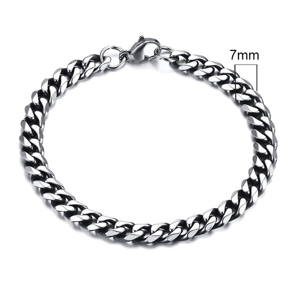 Rocco Chunky Stainless Steel Cuban Bracelet Collection