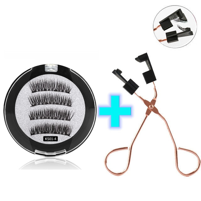 2 Pairs of Magnet Magnetic Eyelashes, Natural Handmade Mink hair, Reusable