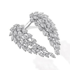 Rhinestone Angel Wings Ring