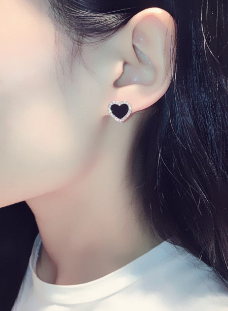 Amora Enamel Heart Stud Earring Collection