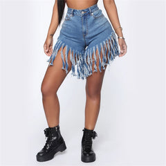 Lola tassel denim shorts