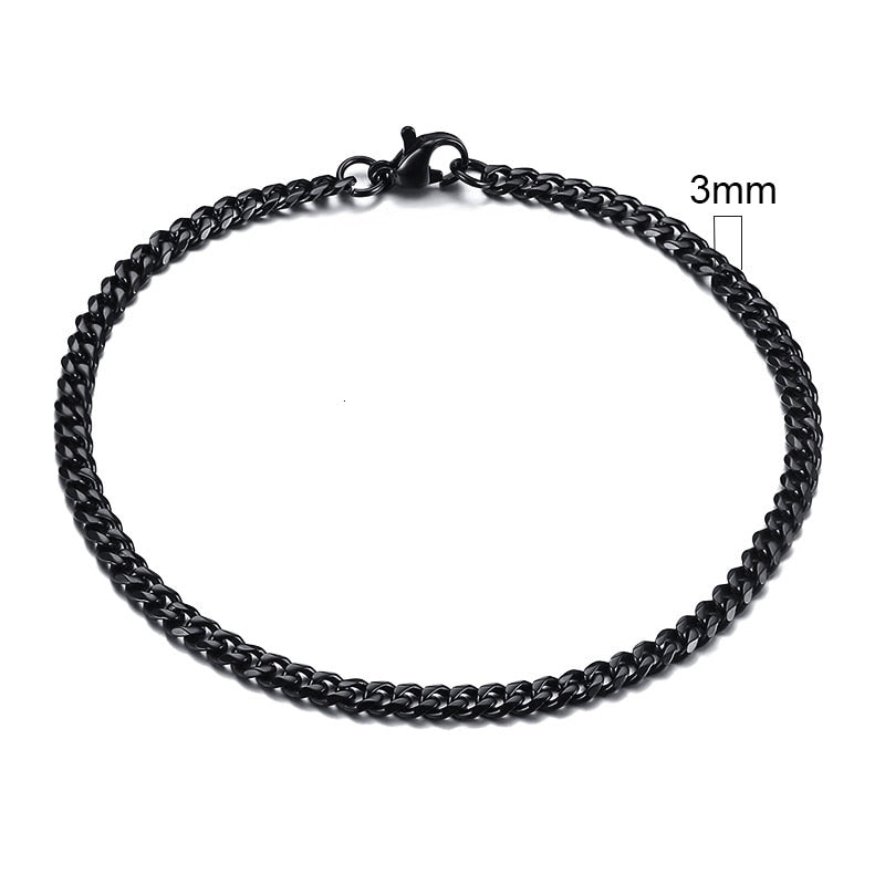 Rocco Chunky Stainless Steel Cuban Bracelet Collection