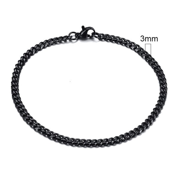 Rocco Chunky Stainless Steel Cuban Bracelet Collection