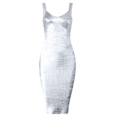 Sleeveless Rayon Bandage Bodycon Dress