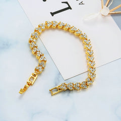 Roman Crystal Heart Bracelet