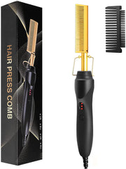 2 in1 Hot Comb Hair Straightener Electric Heating Comb