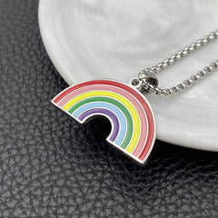 Colorful Best Friend Stainless Steel Pendant Necklace