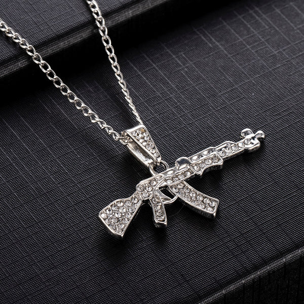 Fast and Furious Movies Actor Dominic Toretto  Rhinestone Cross Crystal Pendant Chain Necklace Men Jewelry