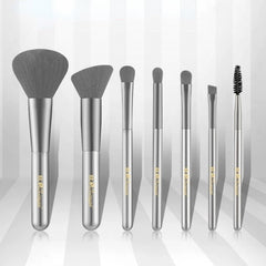 Makeup Brush Set Blush Eyeshadow Concealer Lip Cosmetics Make up with Shiny Case Powder