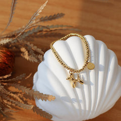 Bracelets Cute Style Balloon Dog Elastic Bracelet Good Luck Round Bead Puppy Bracelet For Women