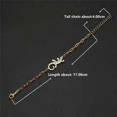 Luxury Classic Maple Leaf Zircon Bracelets Stainless Steel