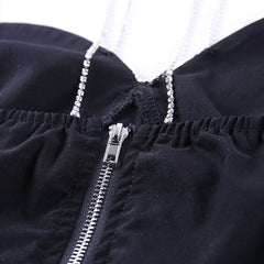 InstaHot Sexy Spaghetti Strap Cami Slim Cropped Top Women Summer Casual Backless Skinny Black Streetwear Sleeveless Camisole