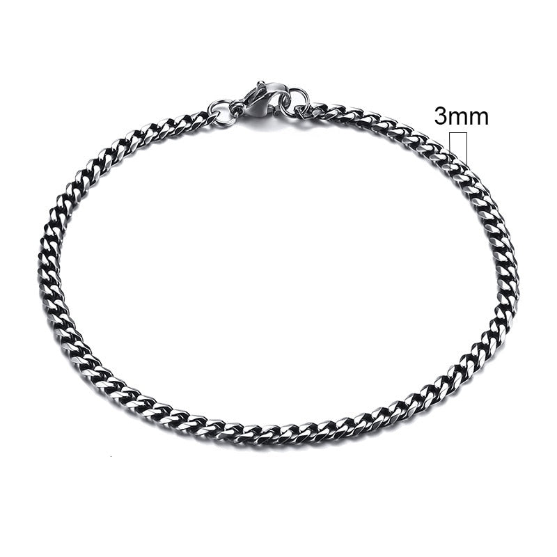 Rocco Chunky Stainless Steel Cuban Bracelet Collection