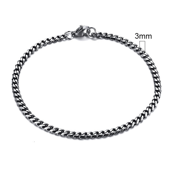 Rocco Chunky Stainless Steel Cuban Bracelet Collection