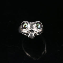 Cute Tongue Twisting Frog Ring