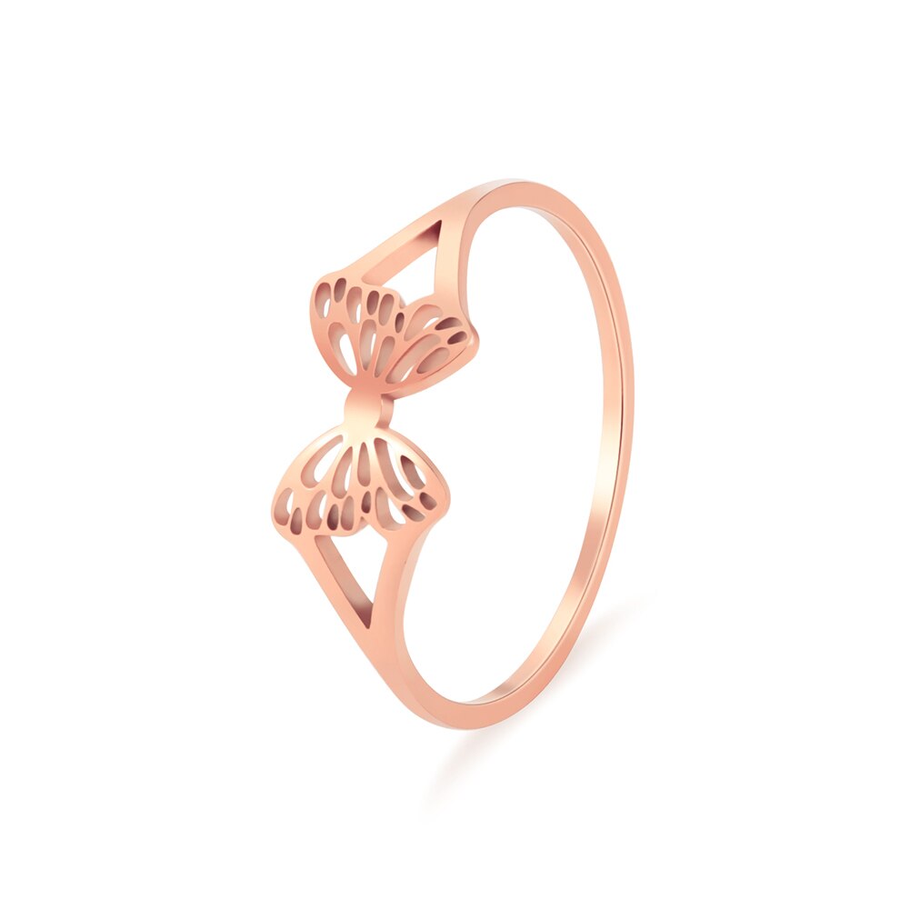 Mariposa Cutout Butterfly Stainless Steel Ring
