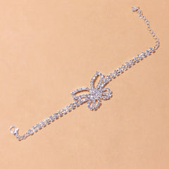 Rhinestone Big Butterfly Tennis Chain