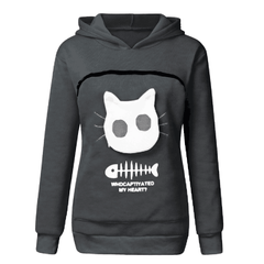 Sweatshirt Cat Lovers Hoodie Kangaroo pocket
