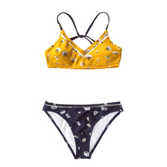 Cutout Low-waist Bikini Sets Floral