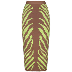 Ocstrade New Arrival 2020 Fashion Long Bandage Skirt Women Lime Zebra Print Bodycon Bandage Skirt Midi Club Party Skirt