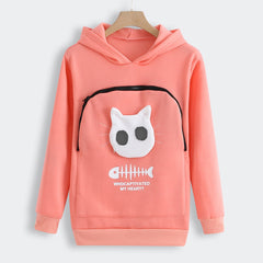 Sweatshirt Cat Lovers Hoodie Kangaroo pocket