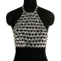 Acrylic Decoration Halter Bra For Women&#39;s Sexy Chest Chain Gothic Backless Body Chain Fashion Nightclub DJ Body Chain Jewelry