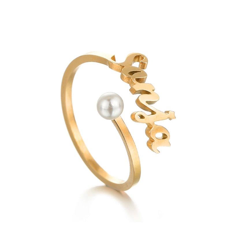 Signature Personalized Adjustable Name Ring