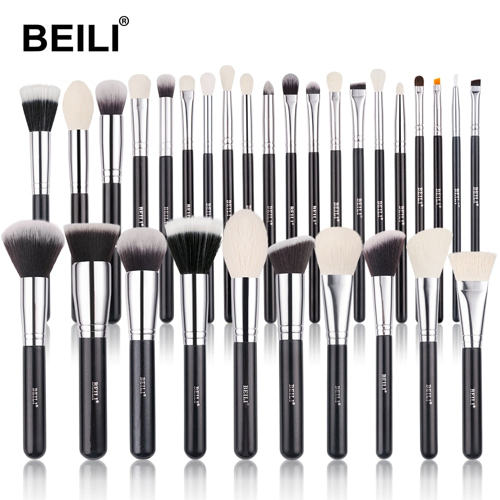 Black Makeup Brushes Set