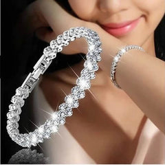 Roman Crystal Heart Bracelet