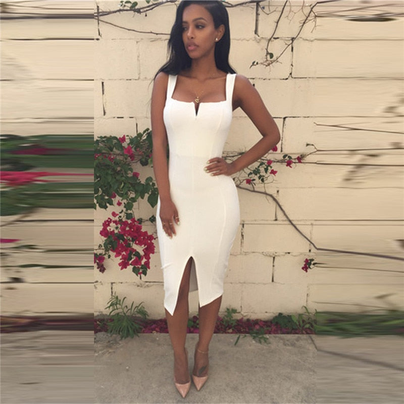 New Off Shoulder Fashion Bandage Dress Women Party Cutout Black Elegant Dresses Celebrity Evening Club Bodycon Vestidos Summer